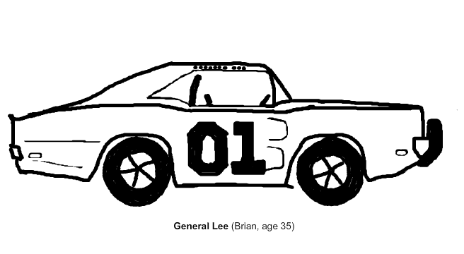 the general lee car coloring pages